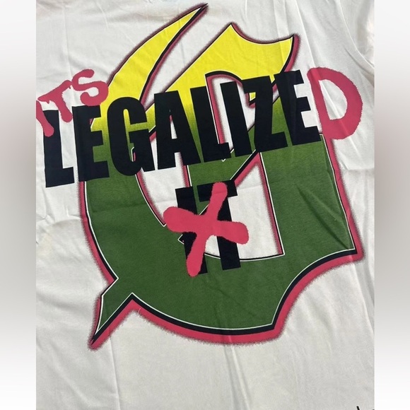 Godspeed “Legalize It” Graphic Tee Cream/Blue • #77/555 • Size L - Picture 4 of 8